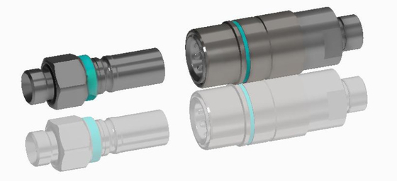 Conector de fluido de empurrão-puxa da série TFB de liga de alumínio ou latão de aço inoxidável sem fugas
