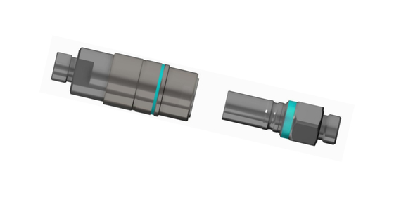 Conector de fluido de empurrão-puxa da série TFB de liga de alumínio ou latão de aço inoxidável sem fugas