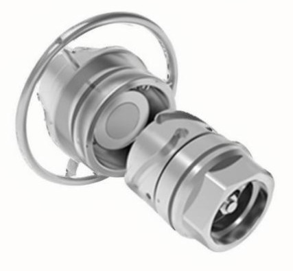 Conector de fluido de liga de alumínio de aço inoxidável ou latão TFC de três ranhuras