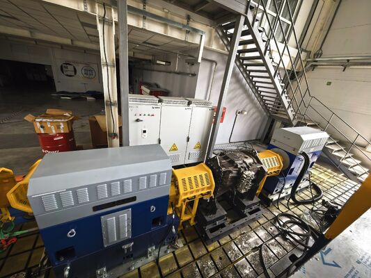 Sistema de bancada de teste de dinamômetro de transmissão SSCD500-1500/3800 500kW 3183 Nm